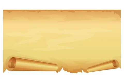 Big golden scroll of parchment Stock Illustration