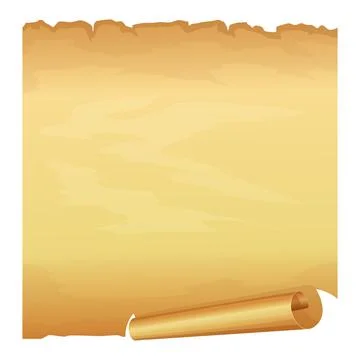 Big golden scroll of parchment Stock Illustration