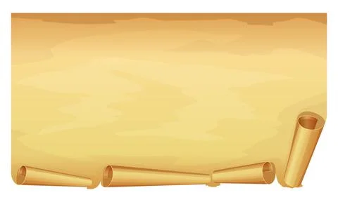 Big golden scroll of parchment Stock Illustration