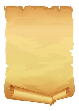 Big golden scroll of parchment Stock Illustration