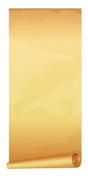 Big golden scroll of parchment Stock Illustration