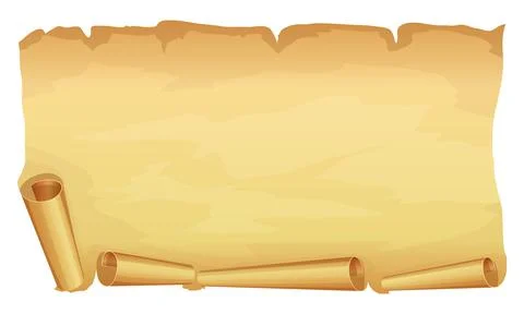 Big golden scroll of parchment Stock Illustration