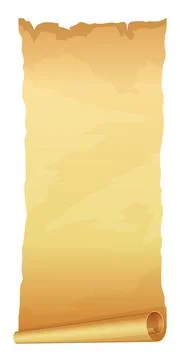 Big golden scroll of parchment Stock Illustration