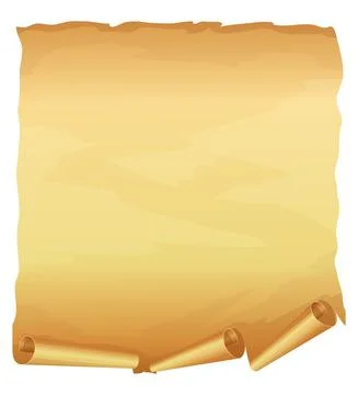 Big golden scroll of parchment Stock Illustration
