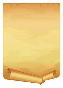 Big golden scroll of parchment Stock Illustration