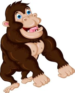 Big gorilla is angry Illustrazione stock