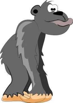 Big gorilla is angry Illustrazione stock