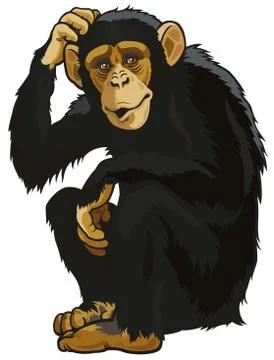 Big gorilla is angry Stock Illustration