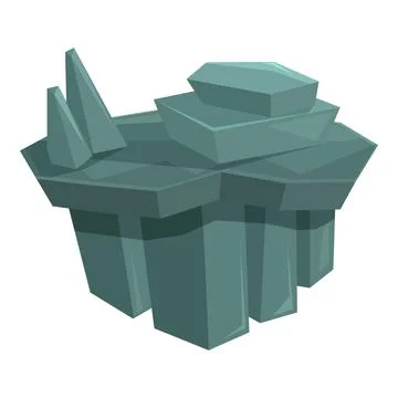 Big gray stone rock platform floating in the air 스톡 일러스트