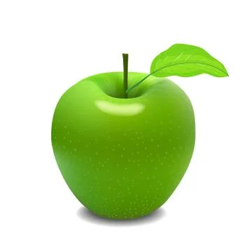 Big green apple Illustrazione stock