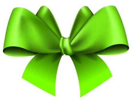 Big green bow Stock Illustration