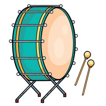 Big green drum Stock Illustration