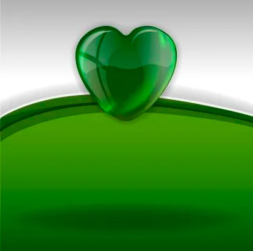Big green heart Stock Illustration