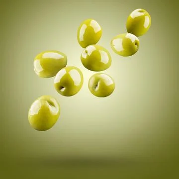 Big green olives Stock Photos