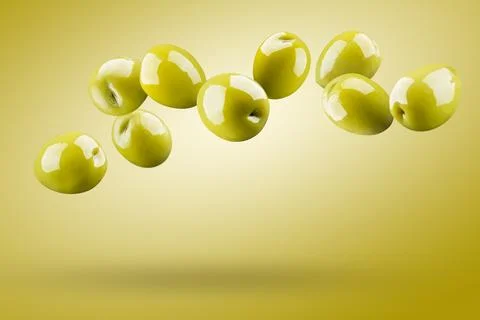Big green olives Stock Photos