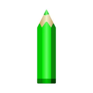 Big green pencil. Vector EPS10 Stock Illustration