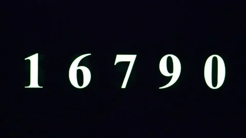 BIG GREEN random numbers on black background of computer Stock Footage 250660059