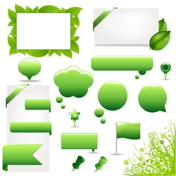 Big green set Stock Illustration