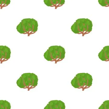 Big green tree pattern seamless vector Stock Illustration