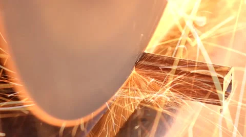 Big Grinder close shot no sound metal cut Stock Footage 41692024
