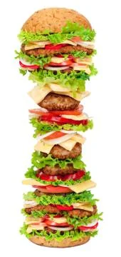 Big hamburger Stock Photos