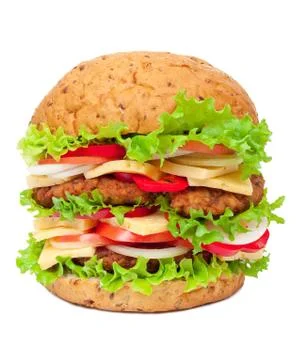 Big hamburger Stock Photos