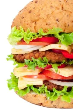 Big hamburger Stock Photos