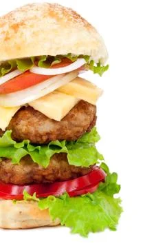 Big hamburger Stock Photos