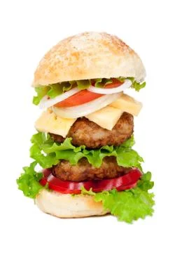 Big hamburger Stock Photos
