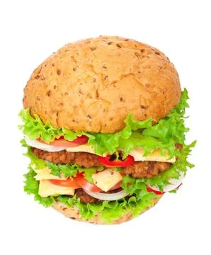 Big hamburger Stock Photos
