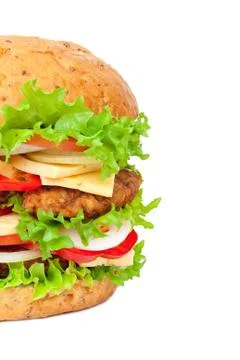 Big hamburger Stock Photos