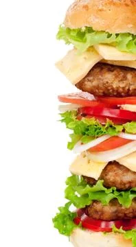Big hamburger Stock Photos