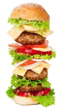 Big hamburger Stock Photos