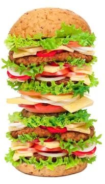 Big hamburger Stock Photos