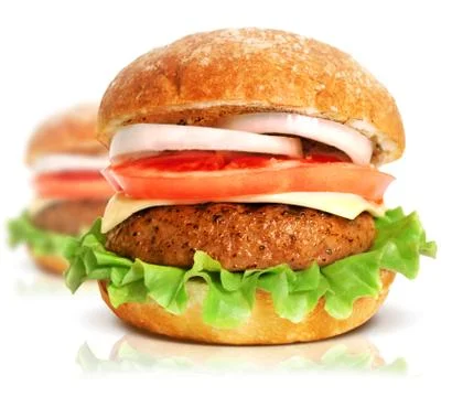 Big hamburger Stock Photos