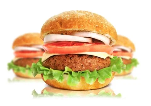 Big hamburger Stock Photos