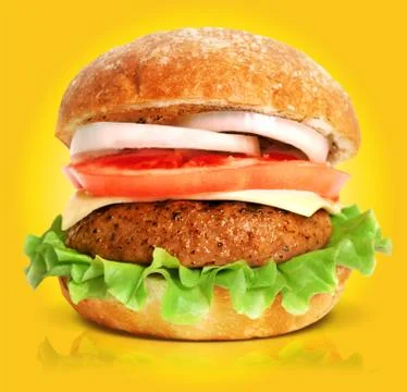 Big hamburger Stock Photos