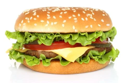 Big hamburger . Stock Photos