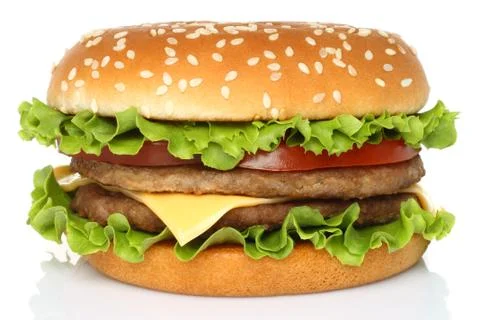Big hamburger. Stock Photos