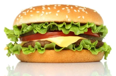 Big hamburger . Stock Photos