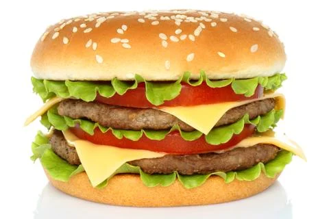 Big hamburger . Stock Photos