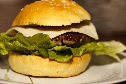 Big hamburger Stock Photos