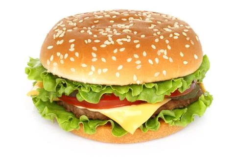 Big hamburger. Stock Photos