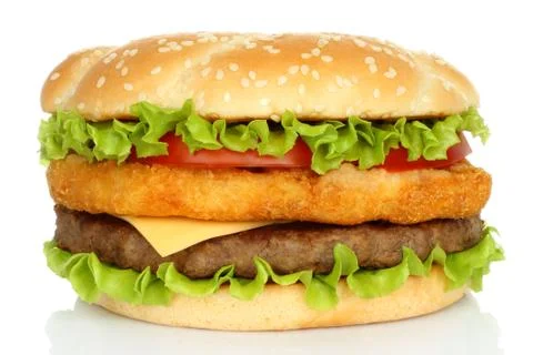 Big hamburger Stock Photos