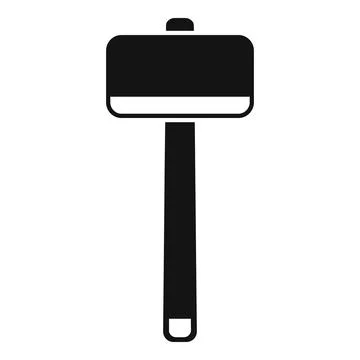 Big hammer striking a surface with force and precision Stock Illustration