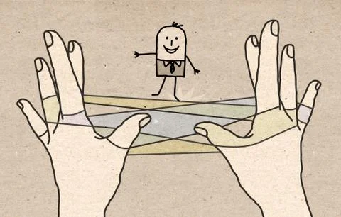 Big hand - clean network Stock Illustration