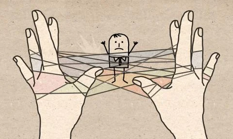 Big hand - confused network Stock Illustration