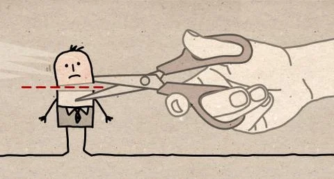 Big Hand - cutting head Stock Illustration