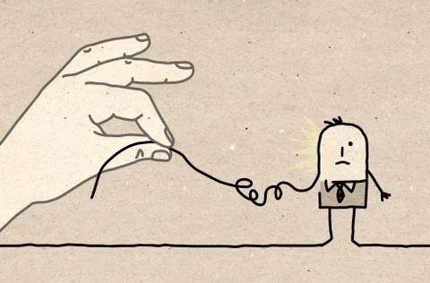 Big hand - deconstruct Stock Illustration