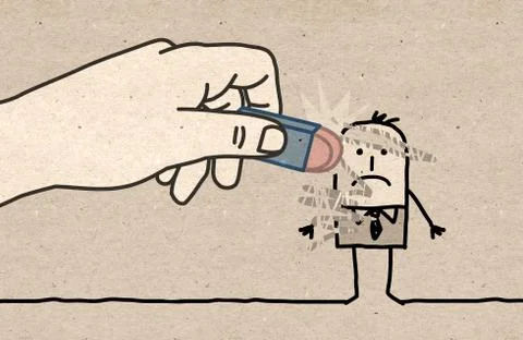 Big Hand - eraser Stock Illustration